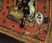 Henri Matisse The statue and vase on the Oriental carpet oil painting reproduction